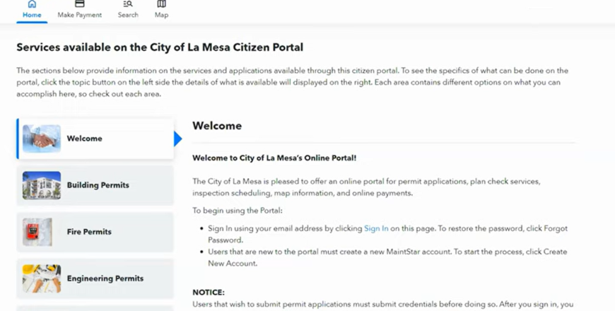 La Mesa - Maintstar Portal Overview