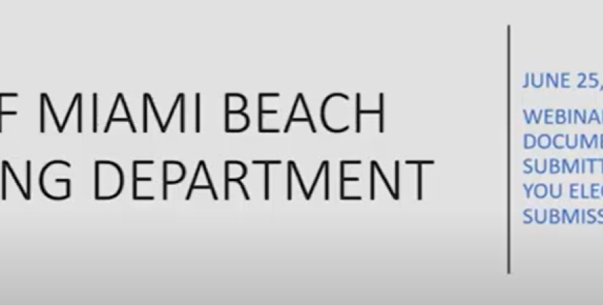 Miami Beach - How to Prepare Plans and Documents